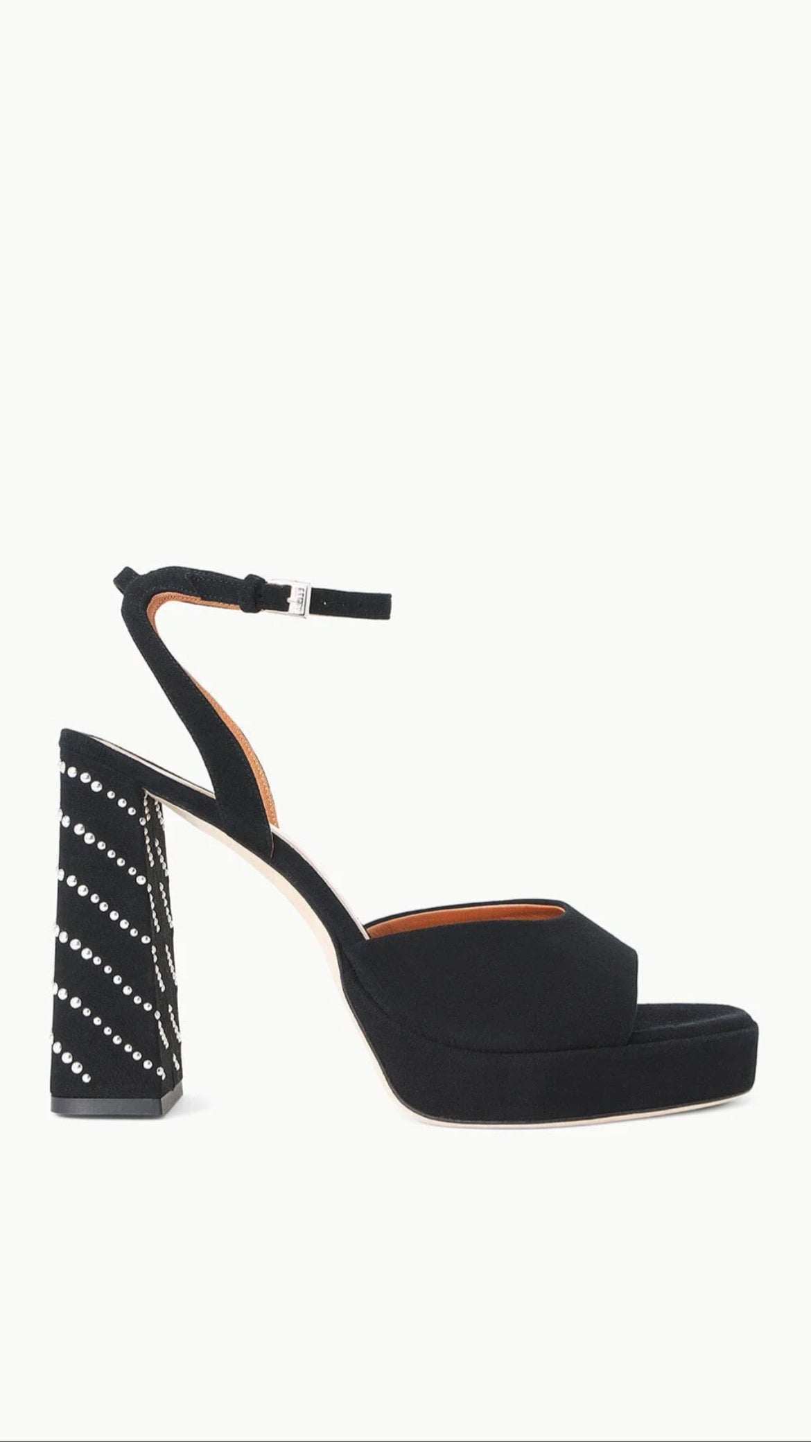 Staud- Solange Platform Cosmic Wave- Black Suede