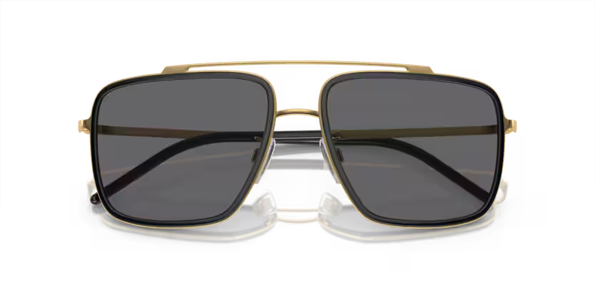 Dolce&Gabbana - 0DG2220 - Gold & Black w/Grey Lens