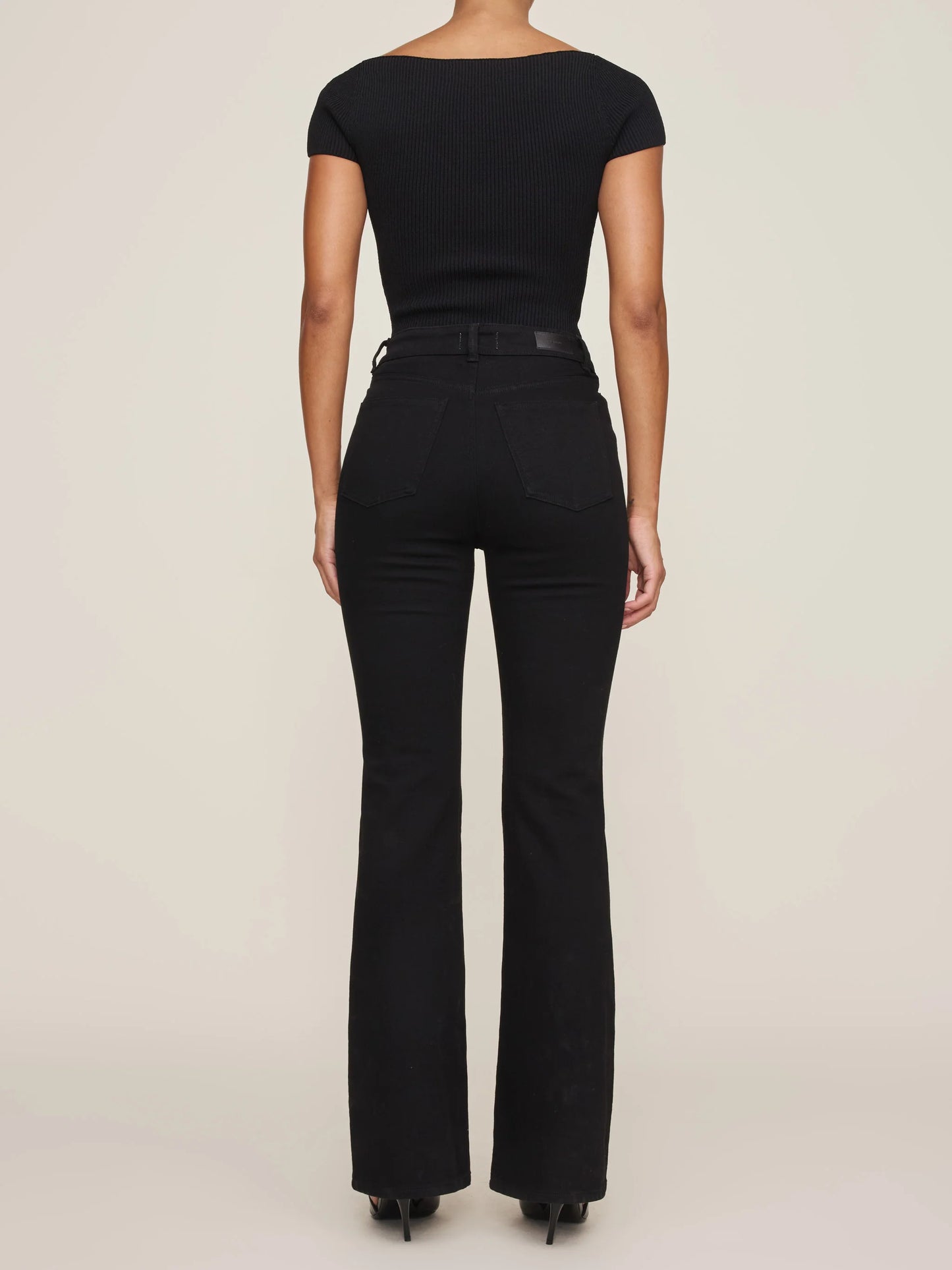 DL1961 - Heart Knit Top Instasculpt™ Rib - Black