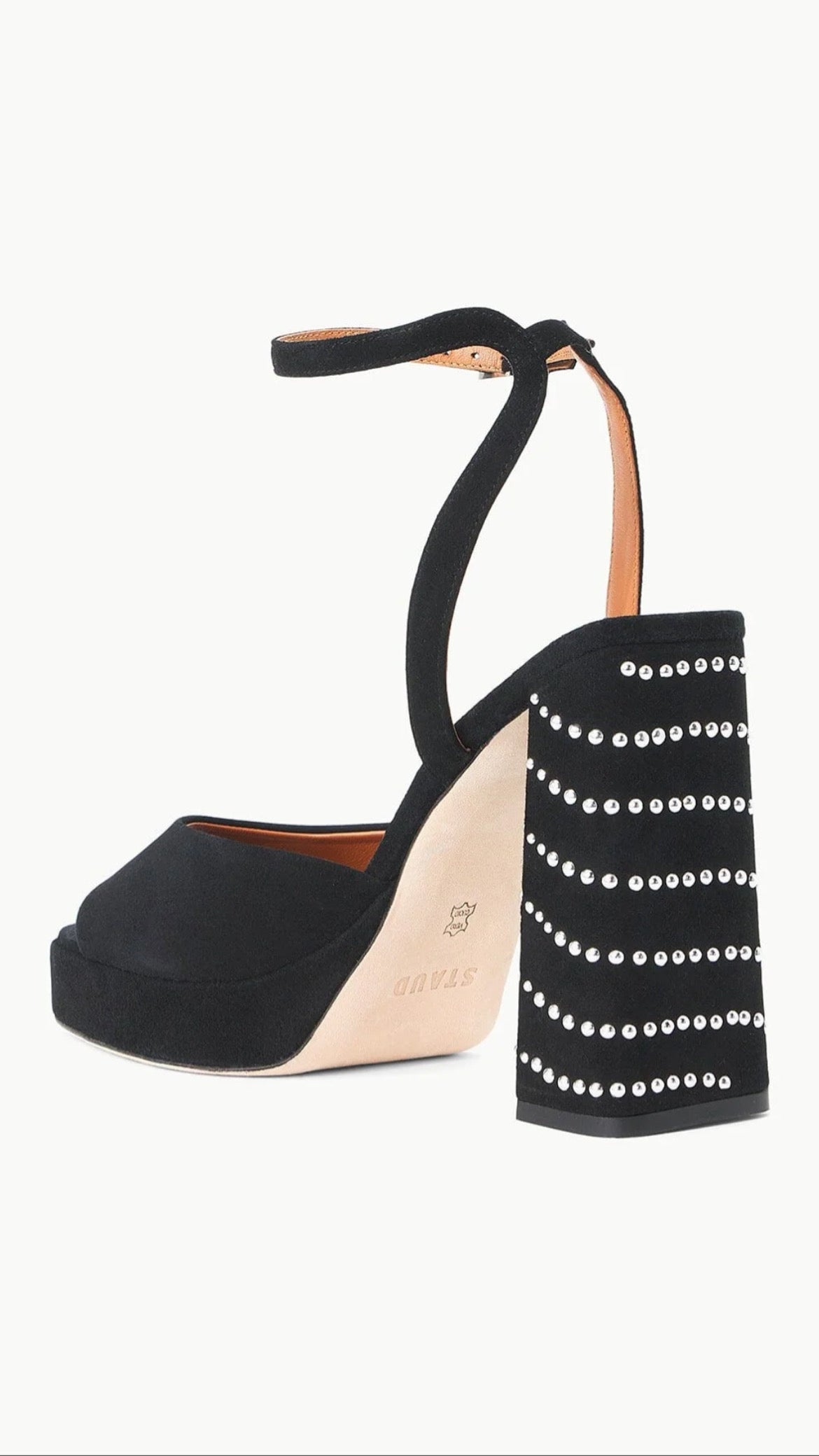 Staud- Solange Platform Cosmic Wave- Black Suede