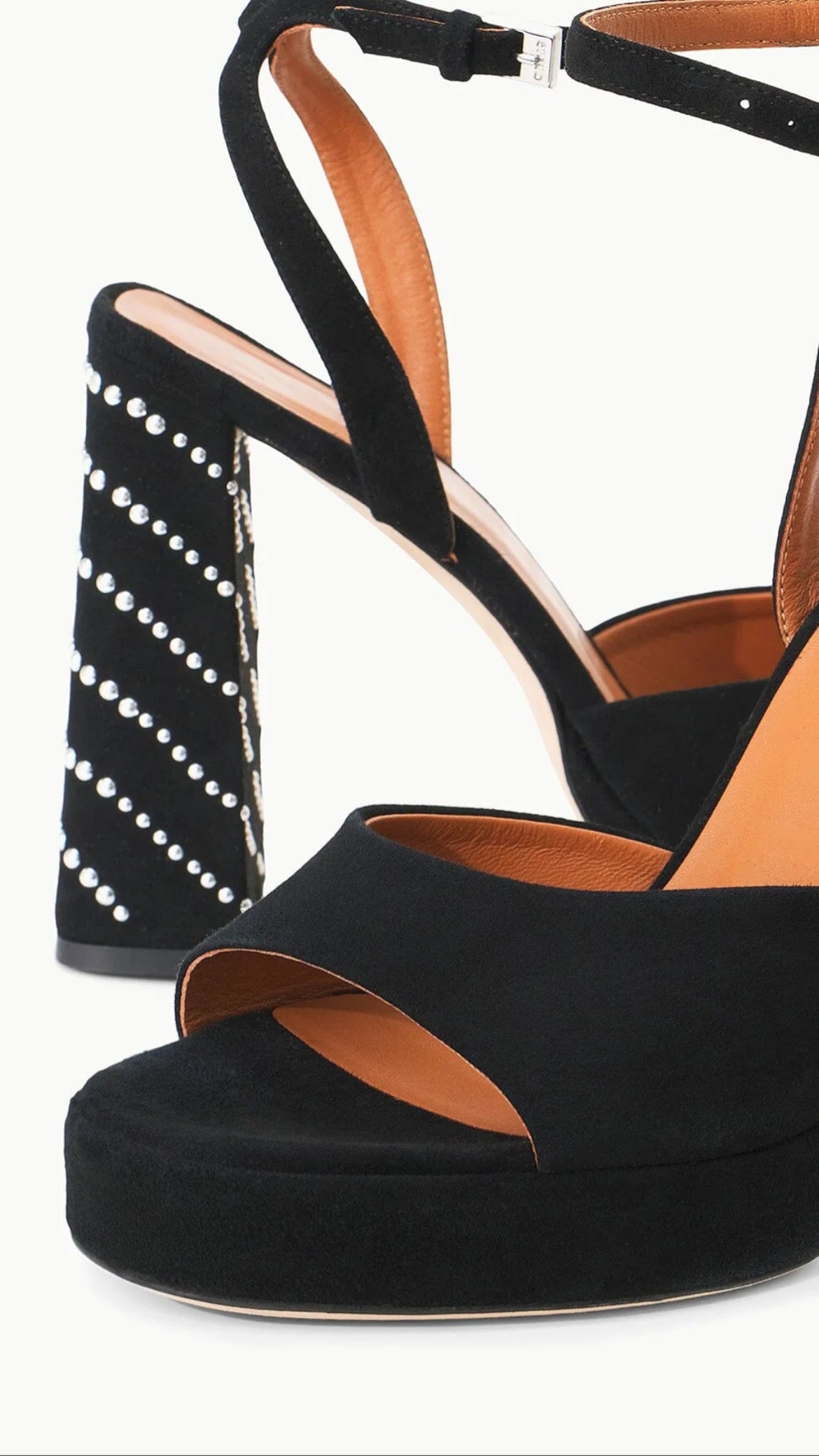 Staud- Solange Platform Cosmic Wave- Black Suede