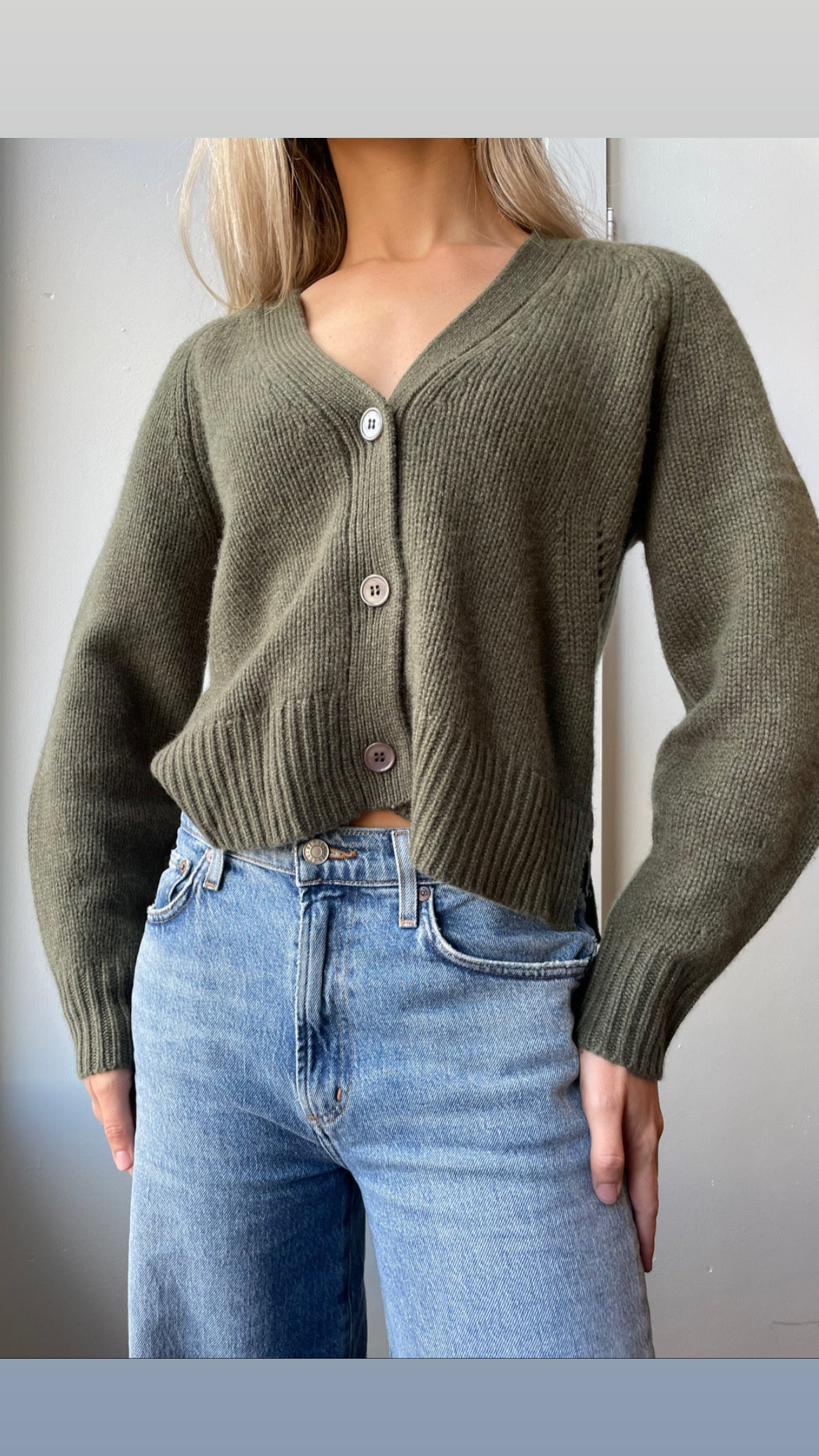 Esthēme- Cardigan- Army Green