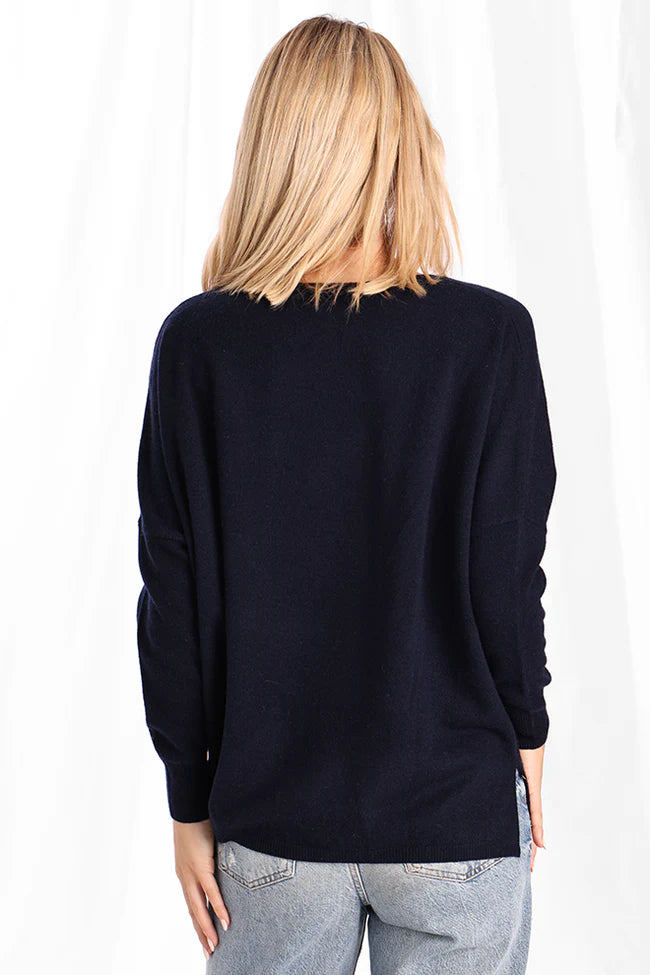 Minnie Rose - Cashmere Boyfriend V Neck