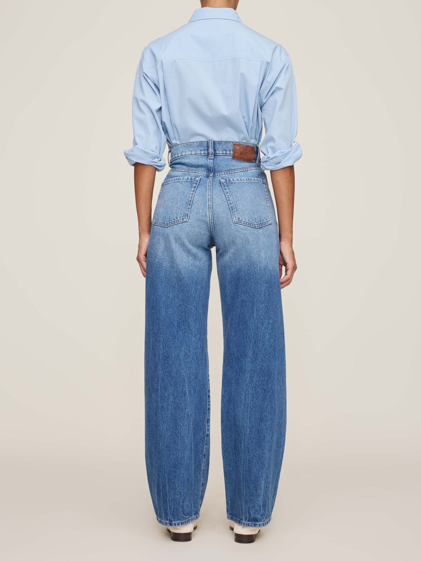 DL1961 - Faye Oversized Shirt - Lt Blue Poplin