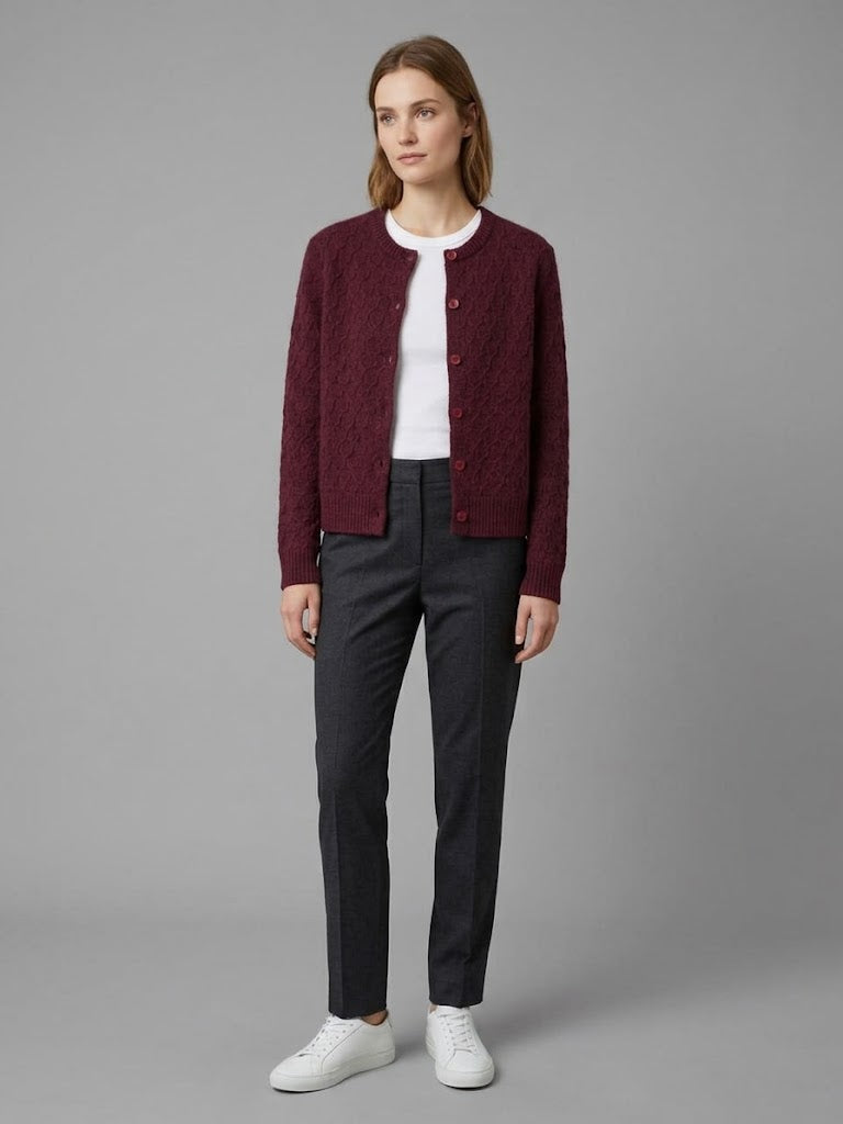 W. Cashmere - Aurelia Cardigan - Cherry