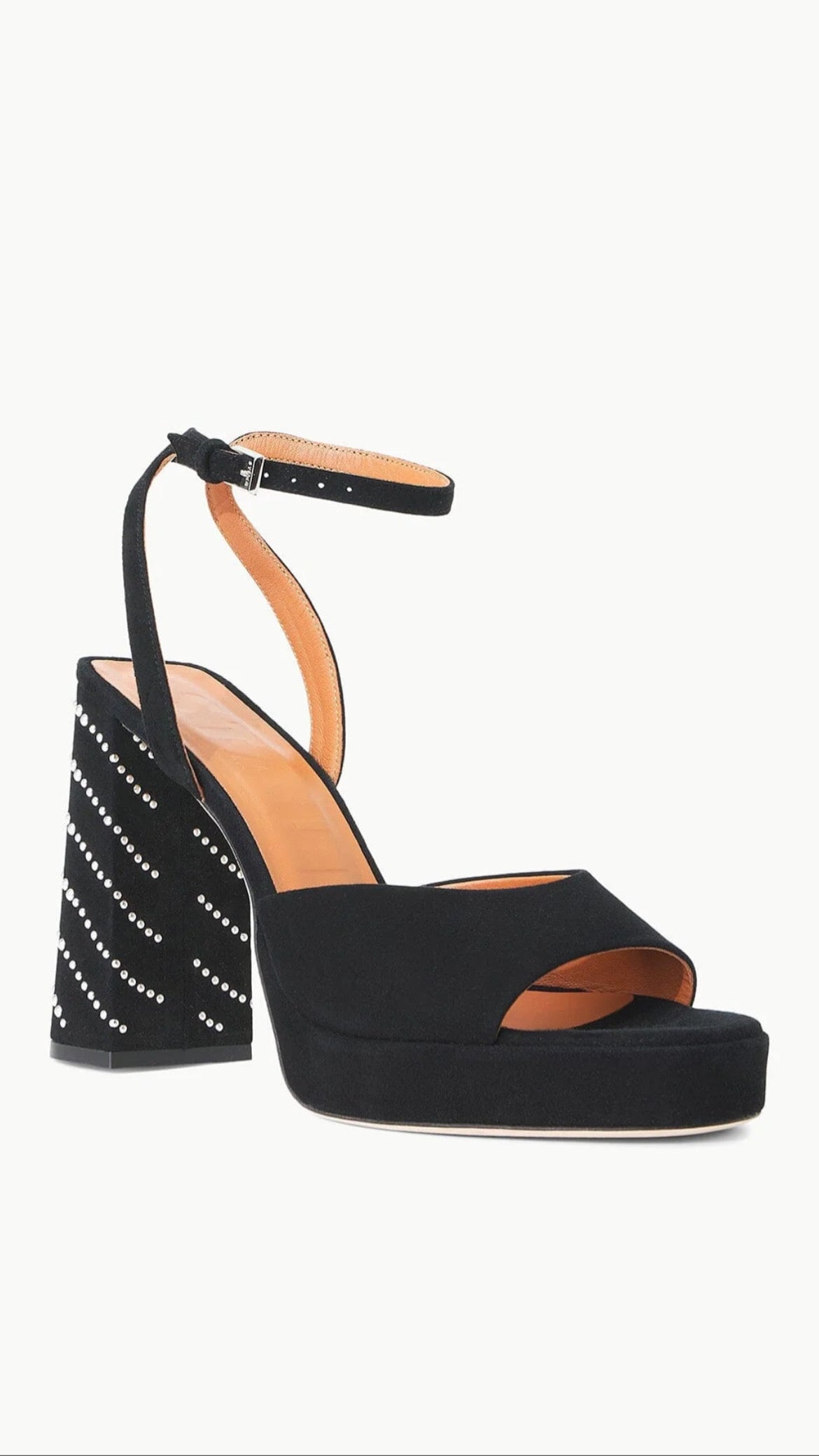 Staud- Solange Platform Cosmic Wave- Black Suede