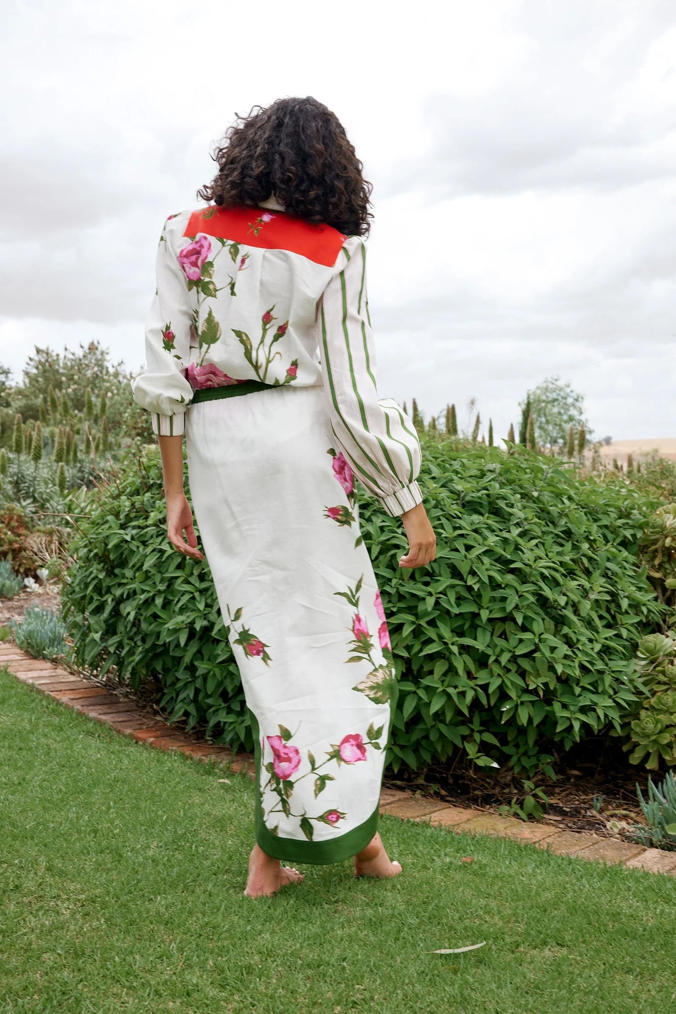 Aston Studio-Rafferty Skirt in Ruby Antique Rose