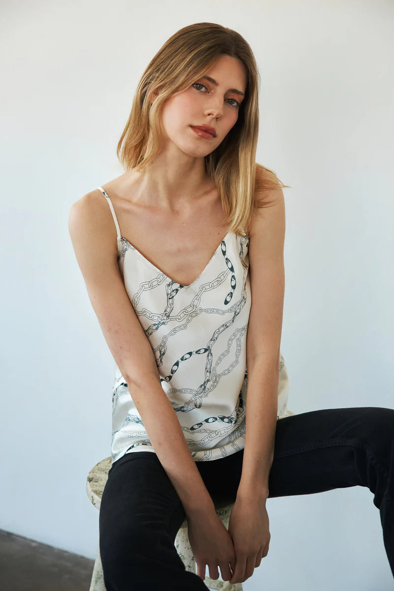 Catherine Gee Basic Cami in White Chain
