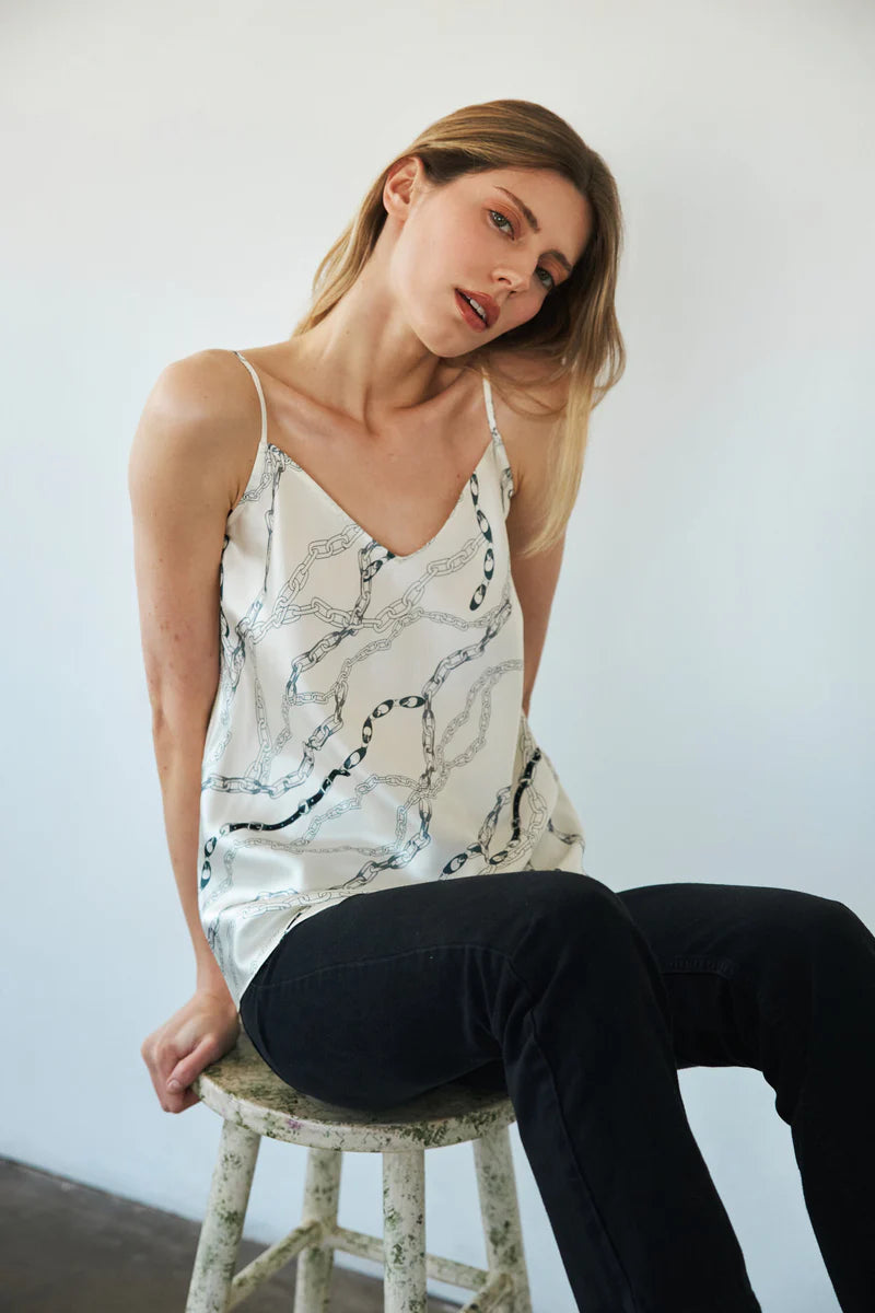 Catherine Gee Basic Cami in White Chain