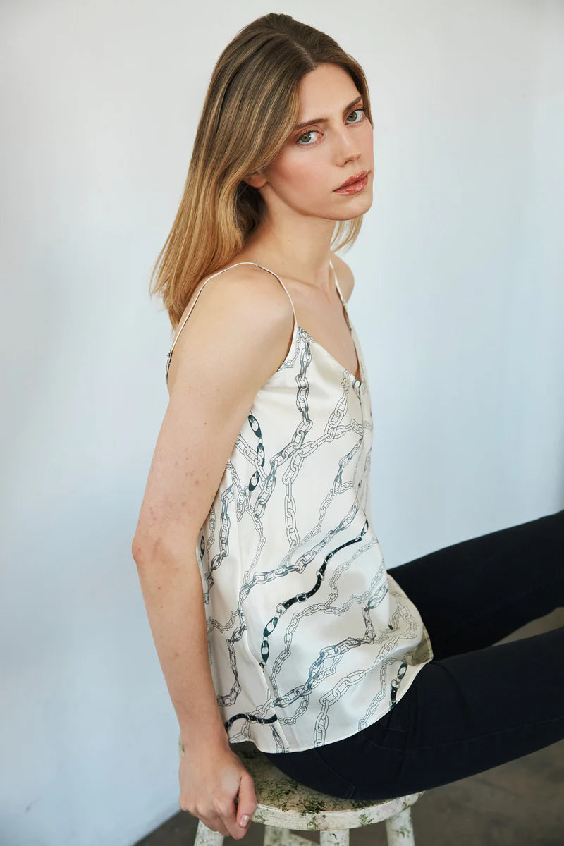 Catherine Gee Basic Cami in White Chain