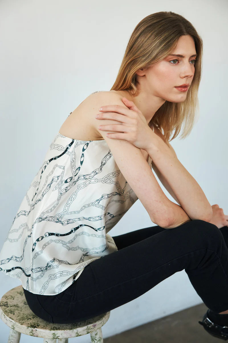 Catherine Gee Basic Cami in White Chain
