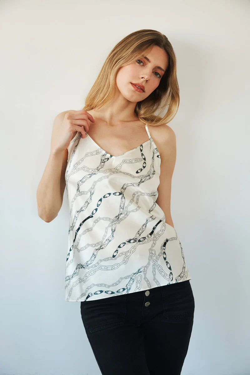 Catherine Gee Basic Cami in White Chain