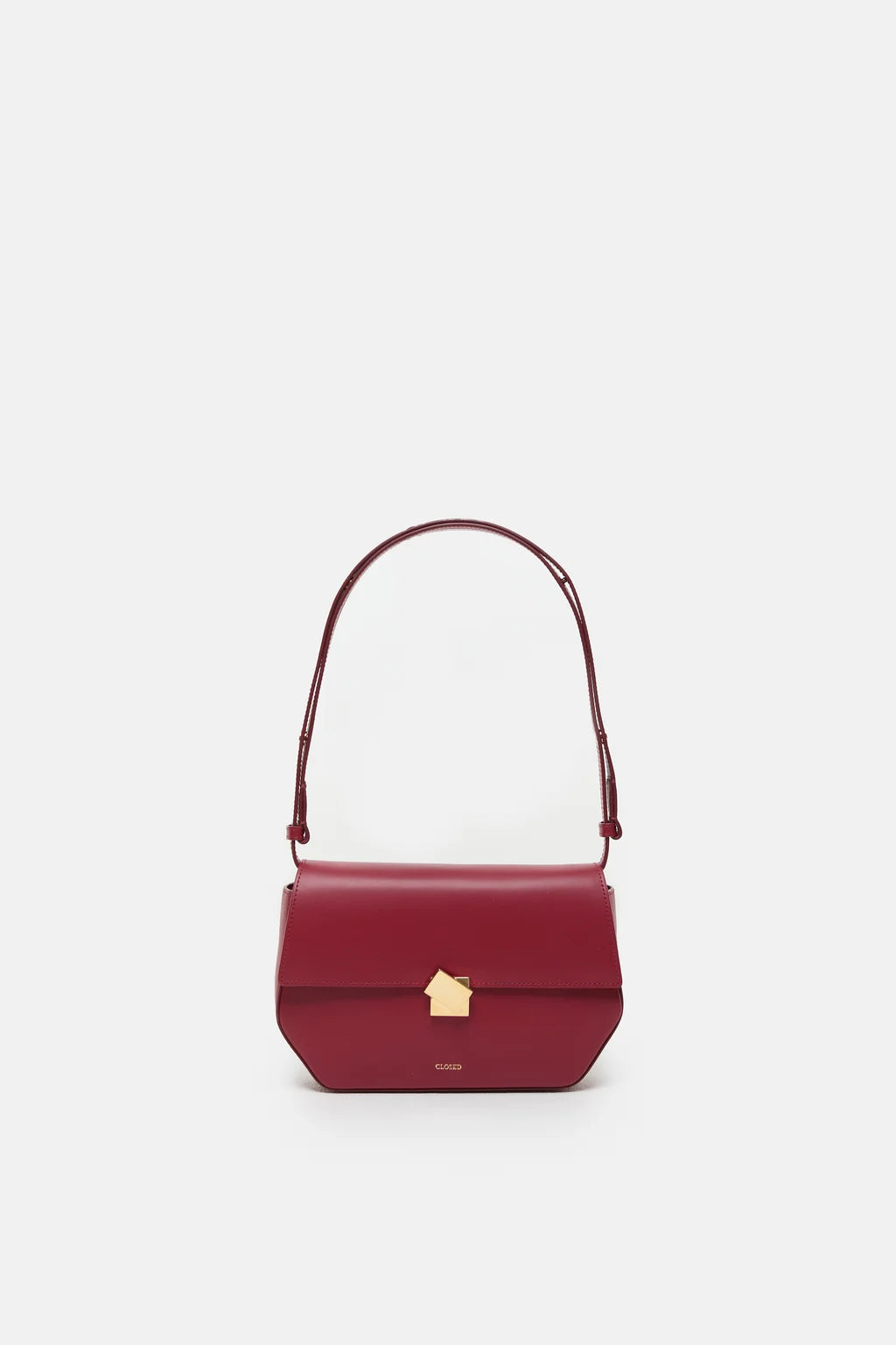 Closed Bag One Medium in Cherry Red