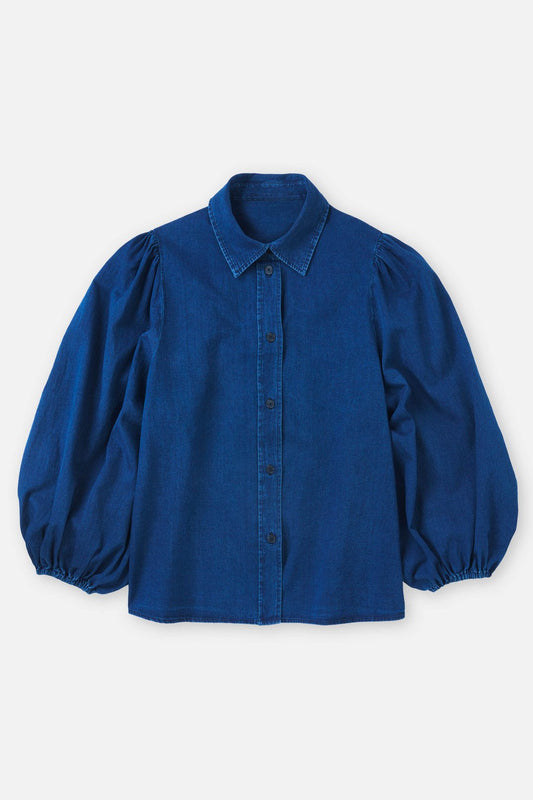 Closed - Denim Blouse with Voluminous Sleeves