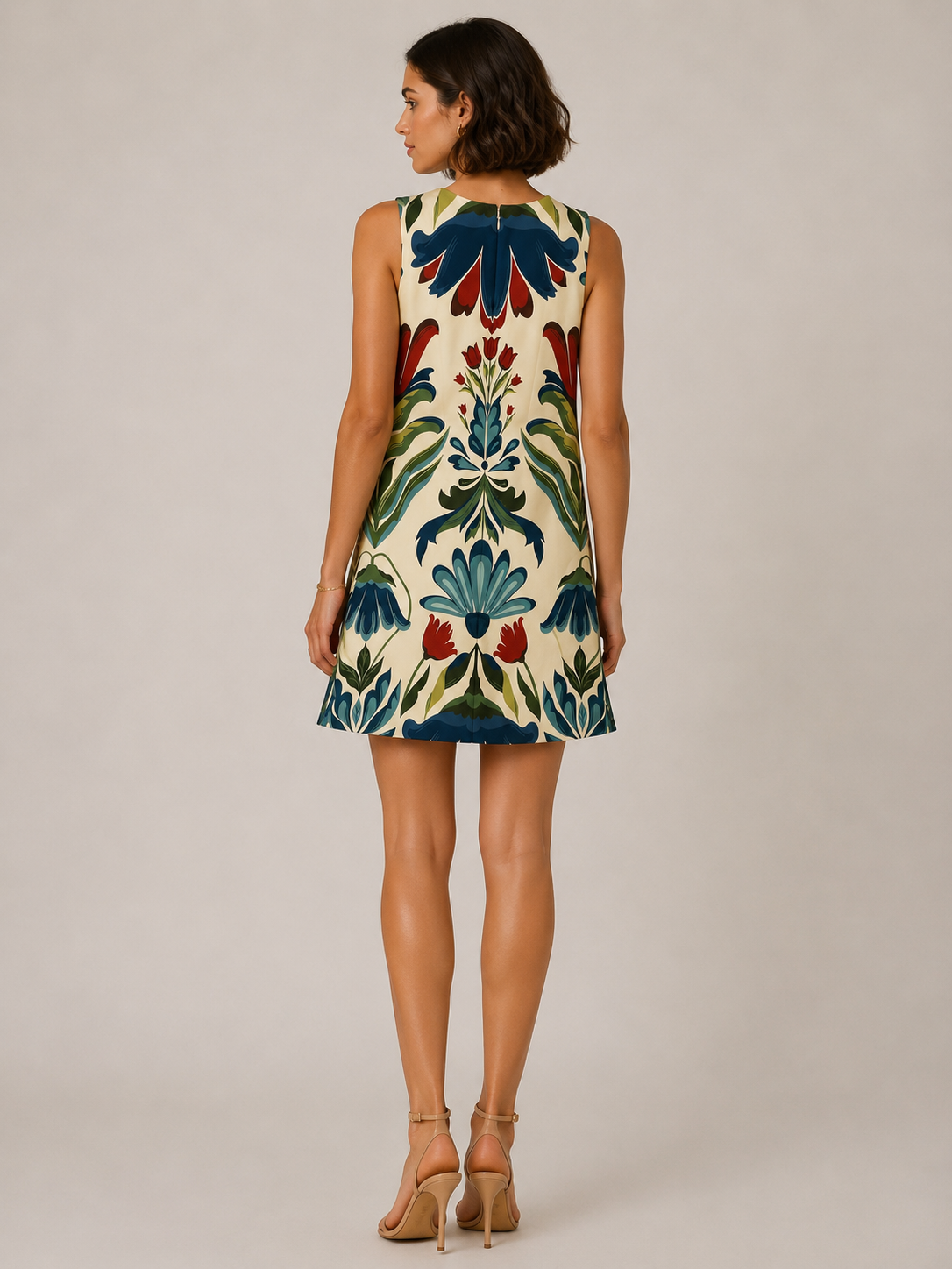 Mestiza - Fiona Shift Mini Dress - Ornamented Espalier