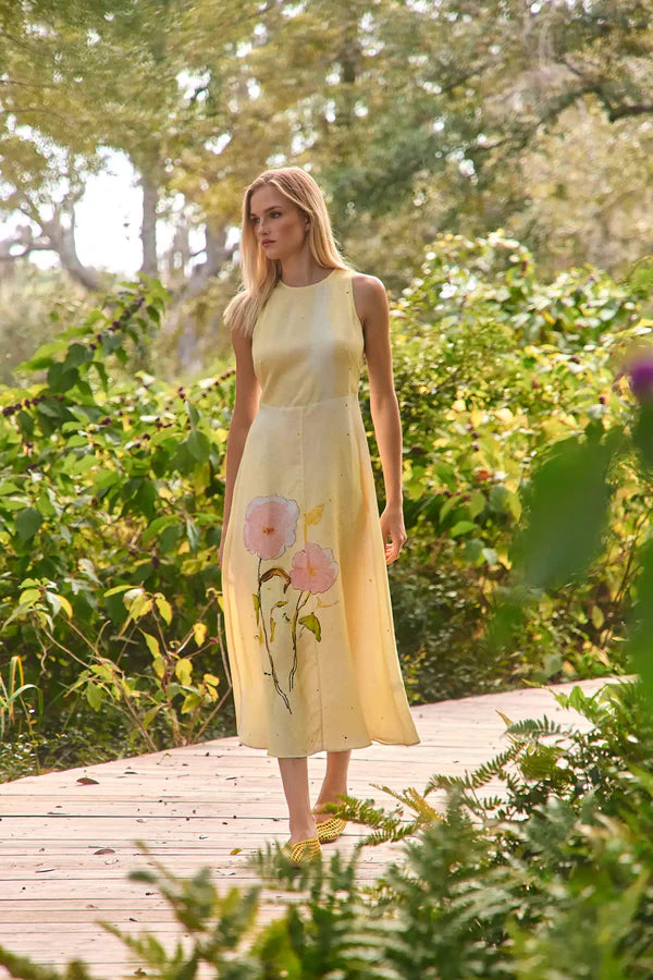 Faith Dress Floral Sleeveless Fit and Flare Midi Dress