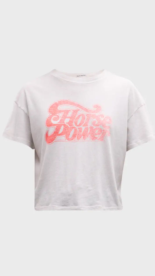 Mother- The Grab Bag Crop Tee- Horse Power