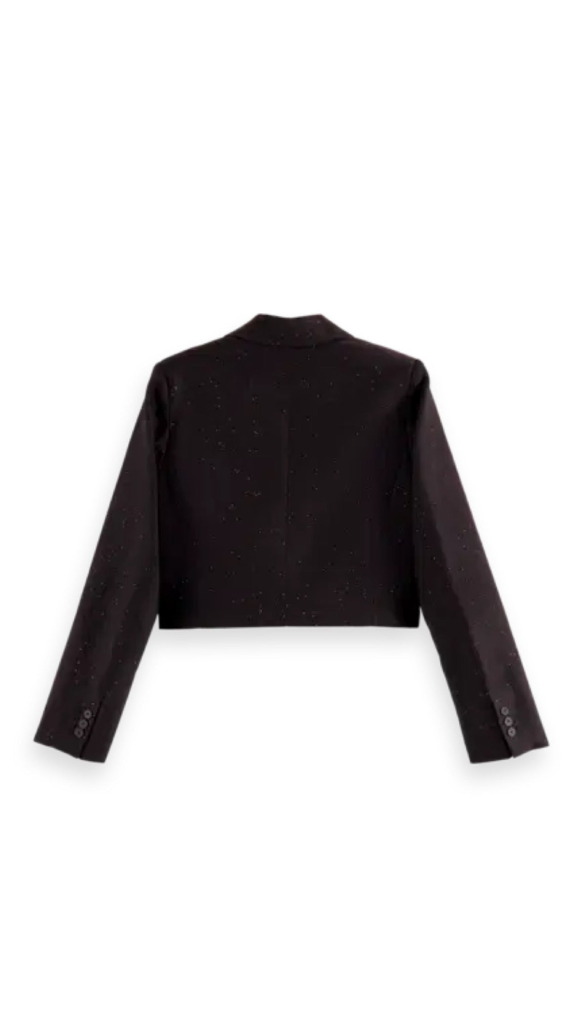 Scotch & Soda- Festive Cropped Double Breasted Blazer with Sequins- Black