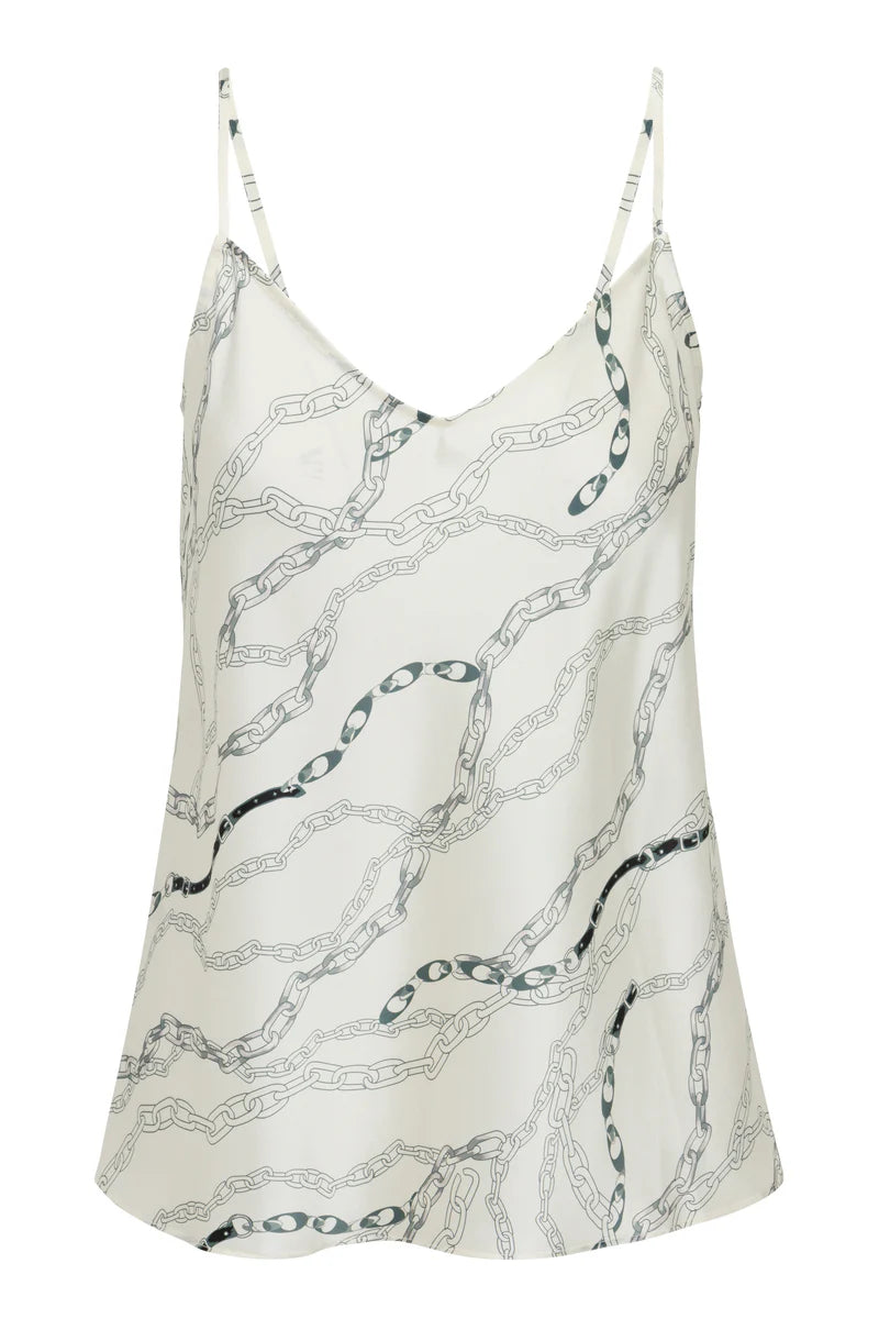 Catherine Gee Basic Cami in White Chain