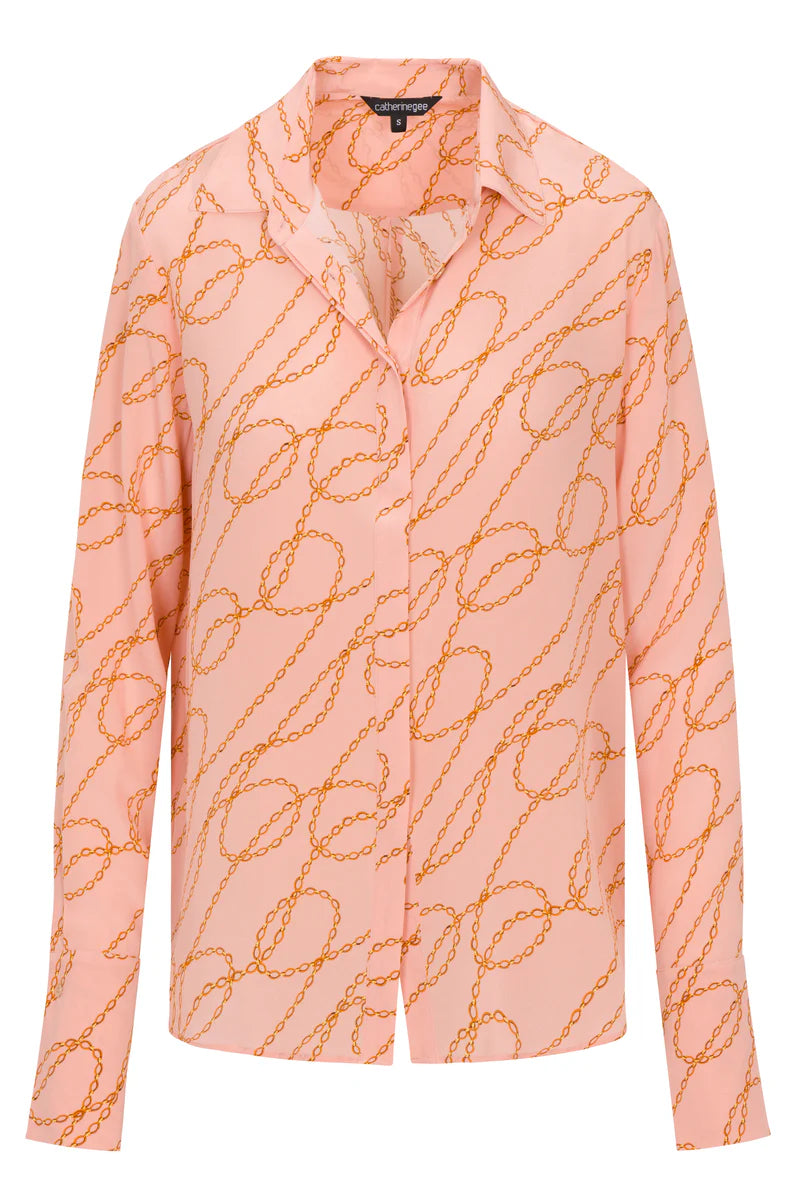 Catherine Gee Sophie Blouse in Pink Chain