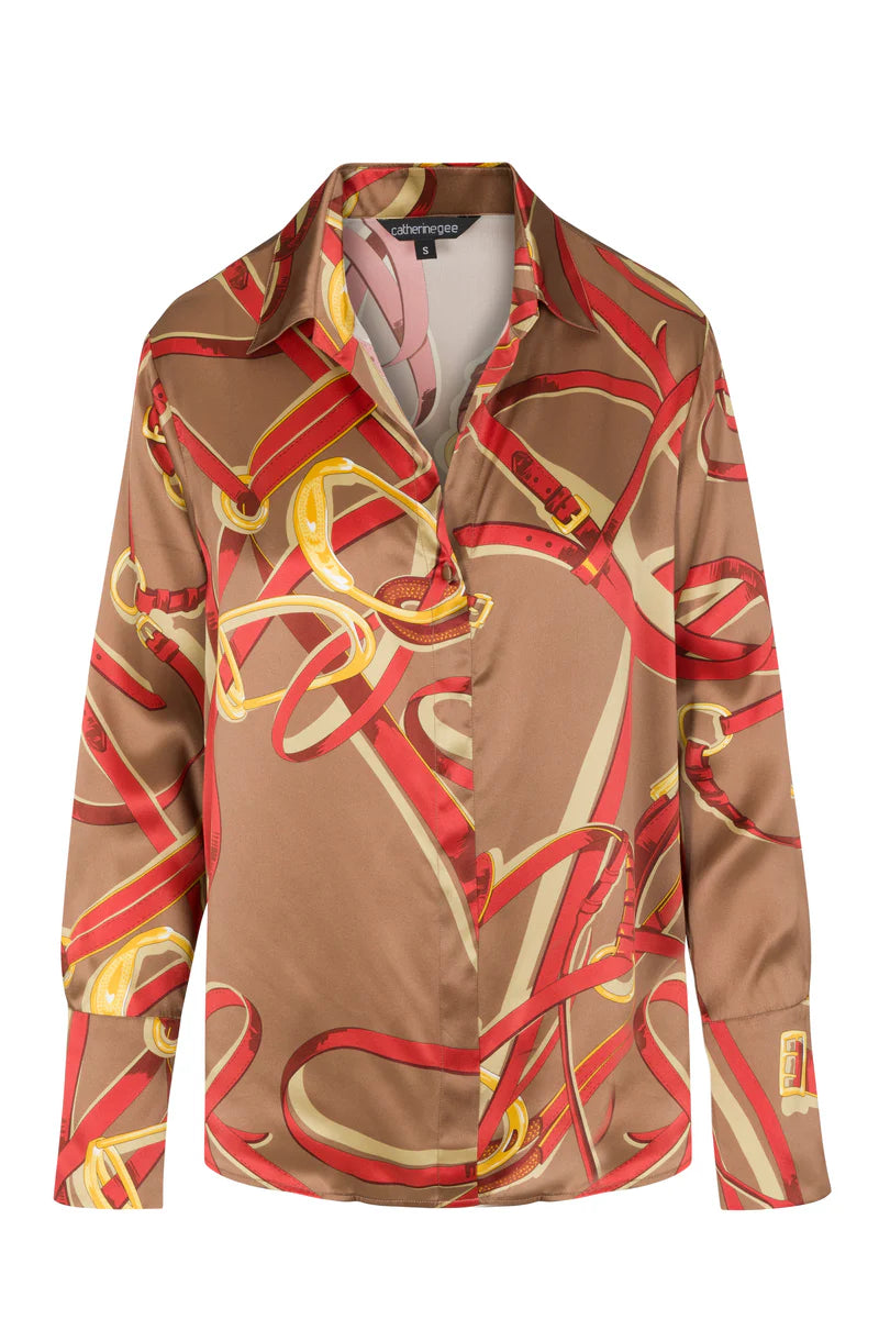 Catherine Gee Daria Blouse in Lexington Equestrian
