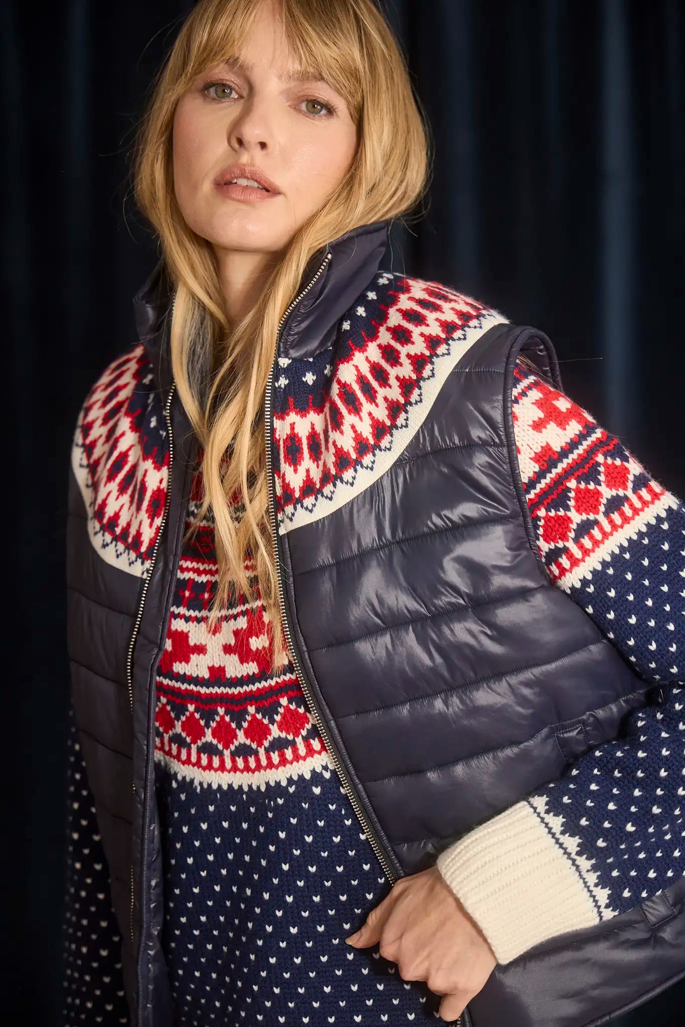 Hunter Bell Brady Vest in Navy