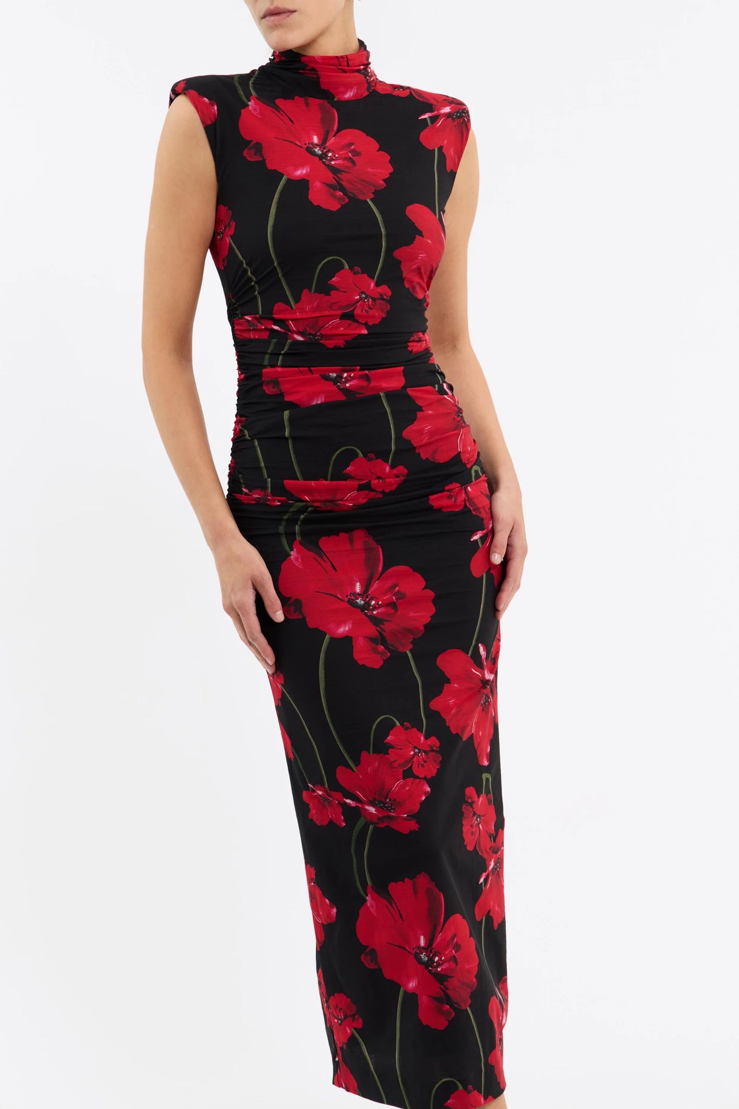 Rebecca Vallance-Poppy Fields Midi Dress