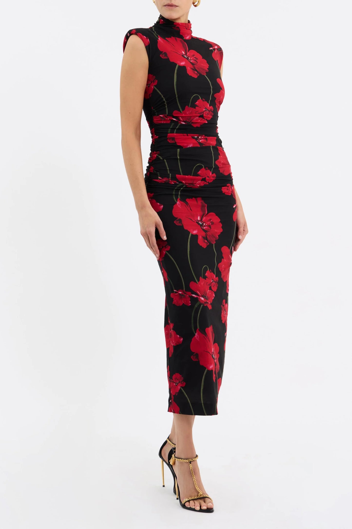Rebecca Vallance-Poppy Fields Midi Dress