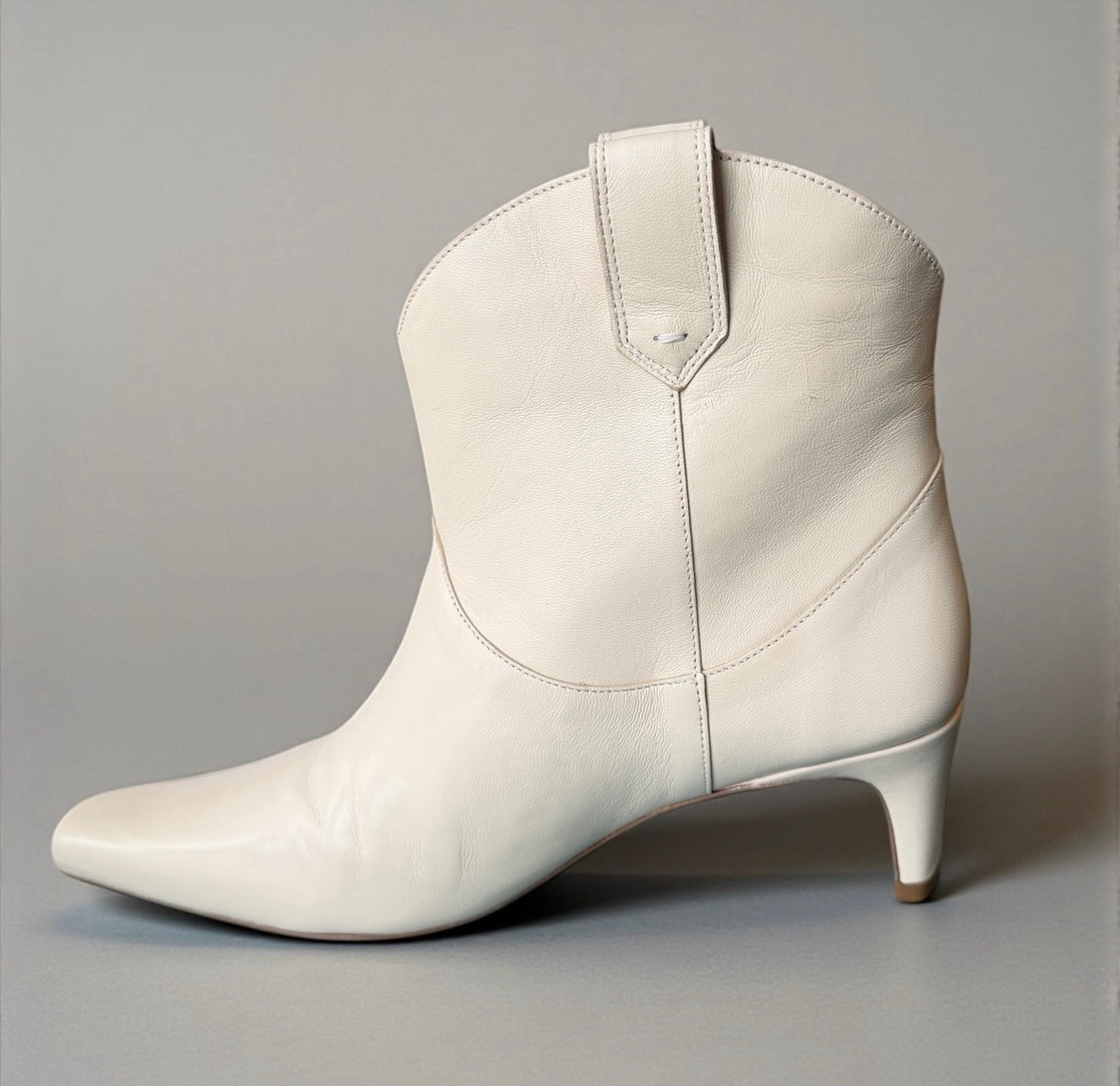 Staud Western Wally Boot in Cream