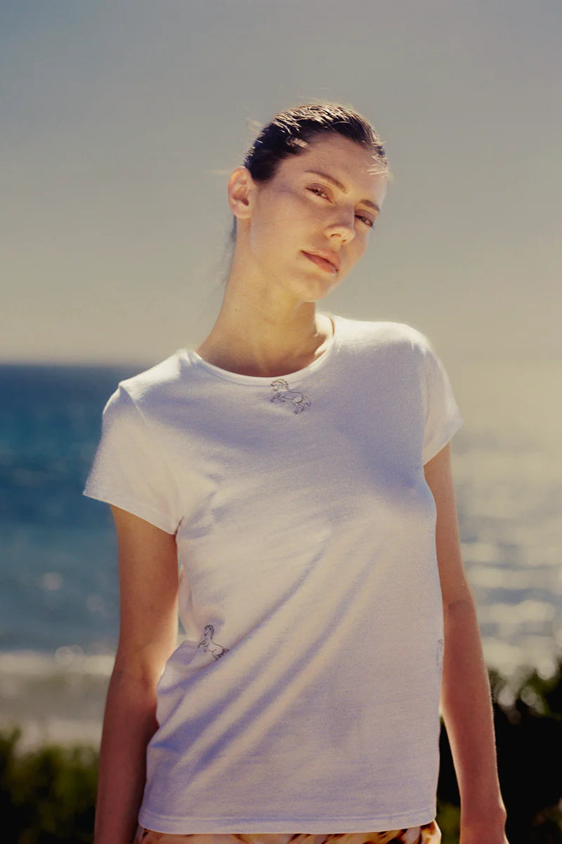 Catherine Gee - Embroidered T-Shirt - Horse