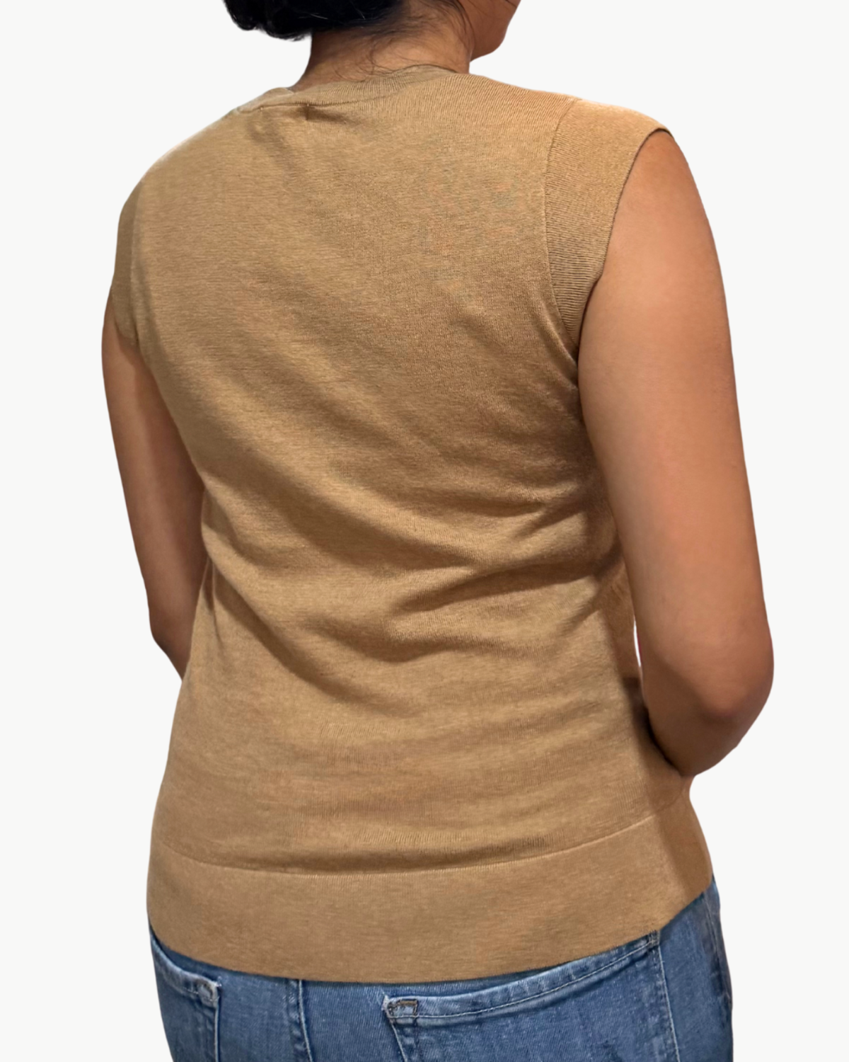 Minnie Rose - Cap Sleeve Top - Desert Sand