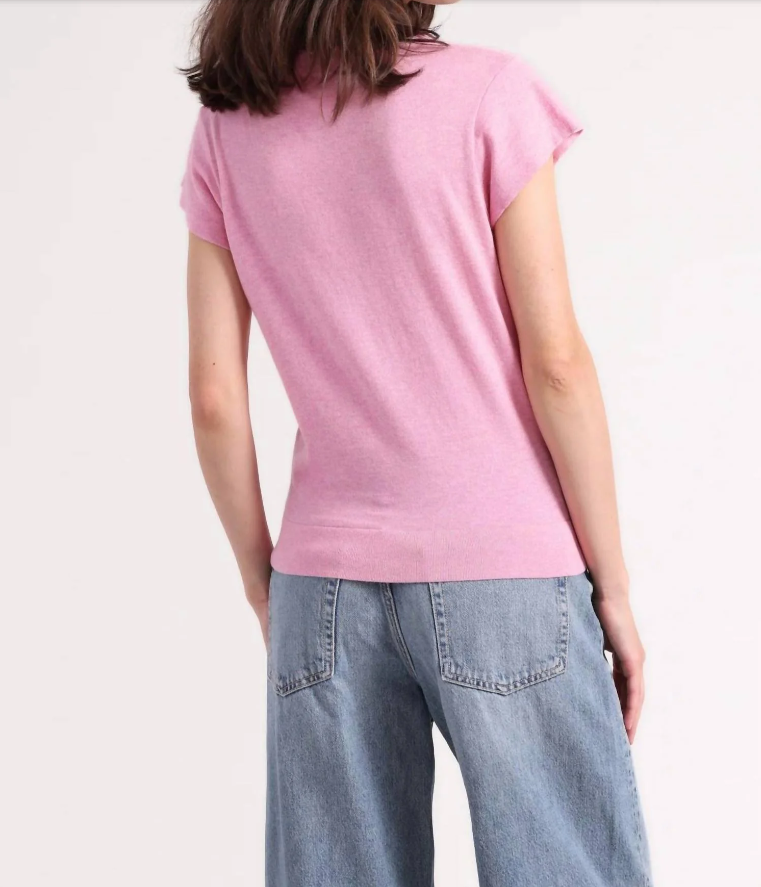 Minnie Rose - Cap Sleeve Crew - Pink