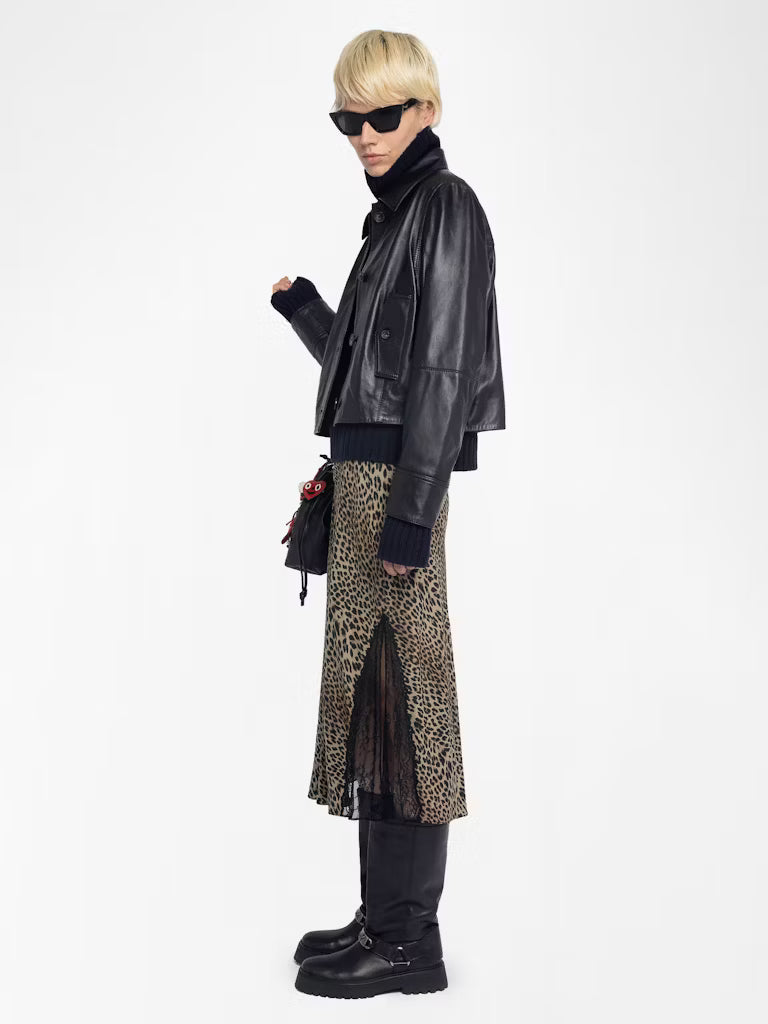 Zadig & Voltaire Jayla Skirt in Leopard Leaves