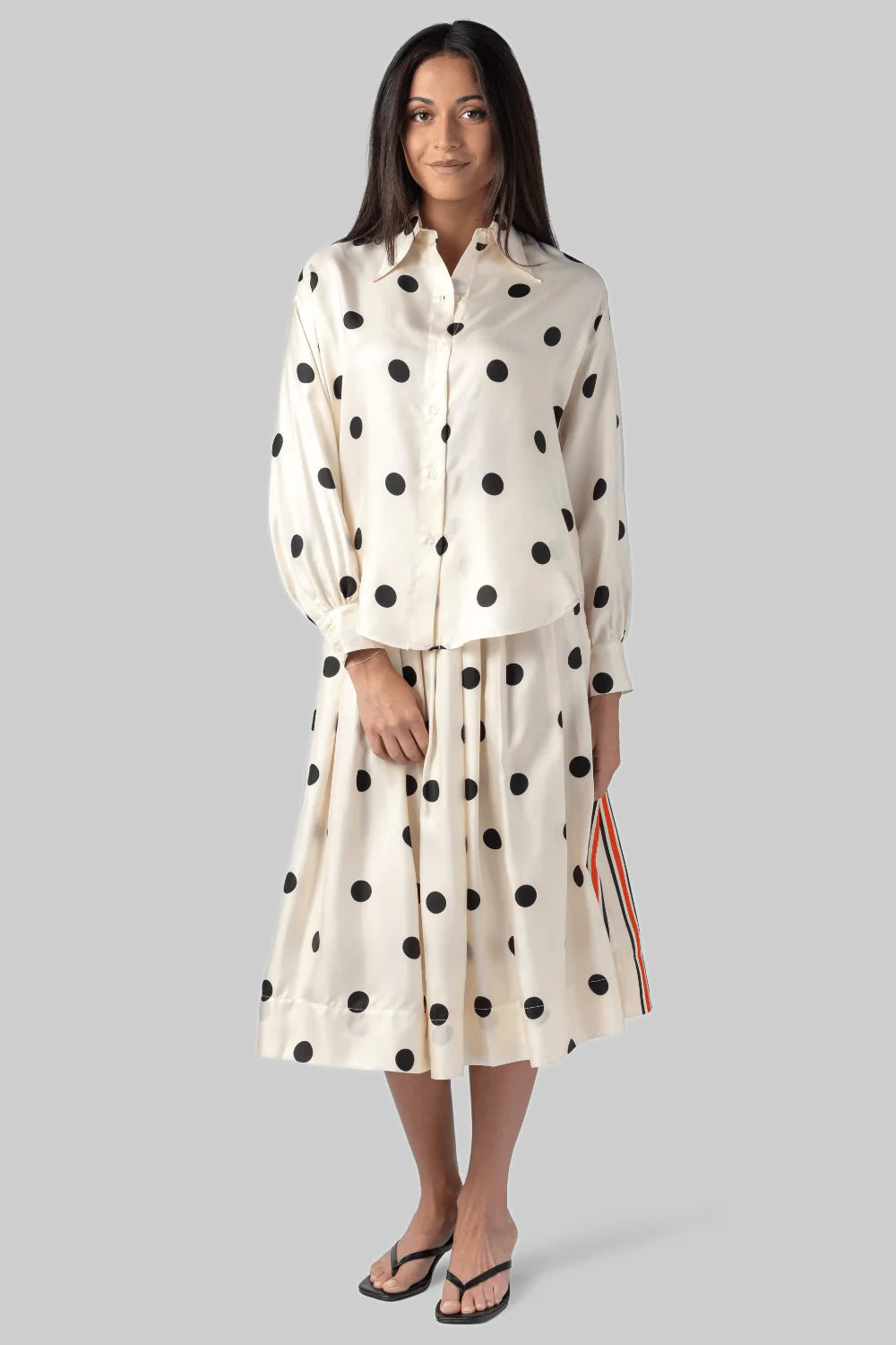 La Prestic - Venise Skirt - Mix Pois Grosso Noir