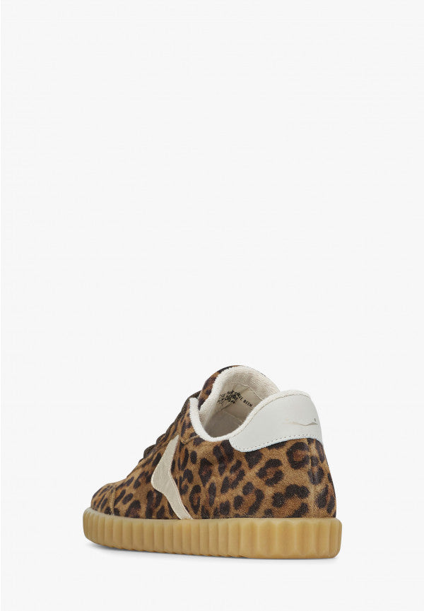 Voile Blanche Ines Leather and Suede Sneakers in Brown-Platinum