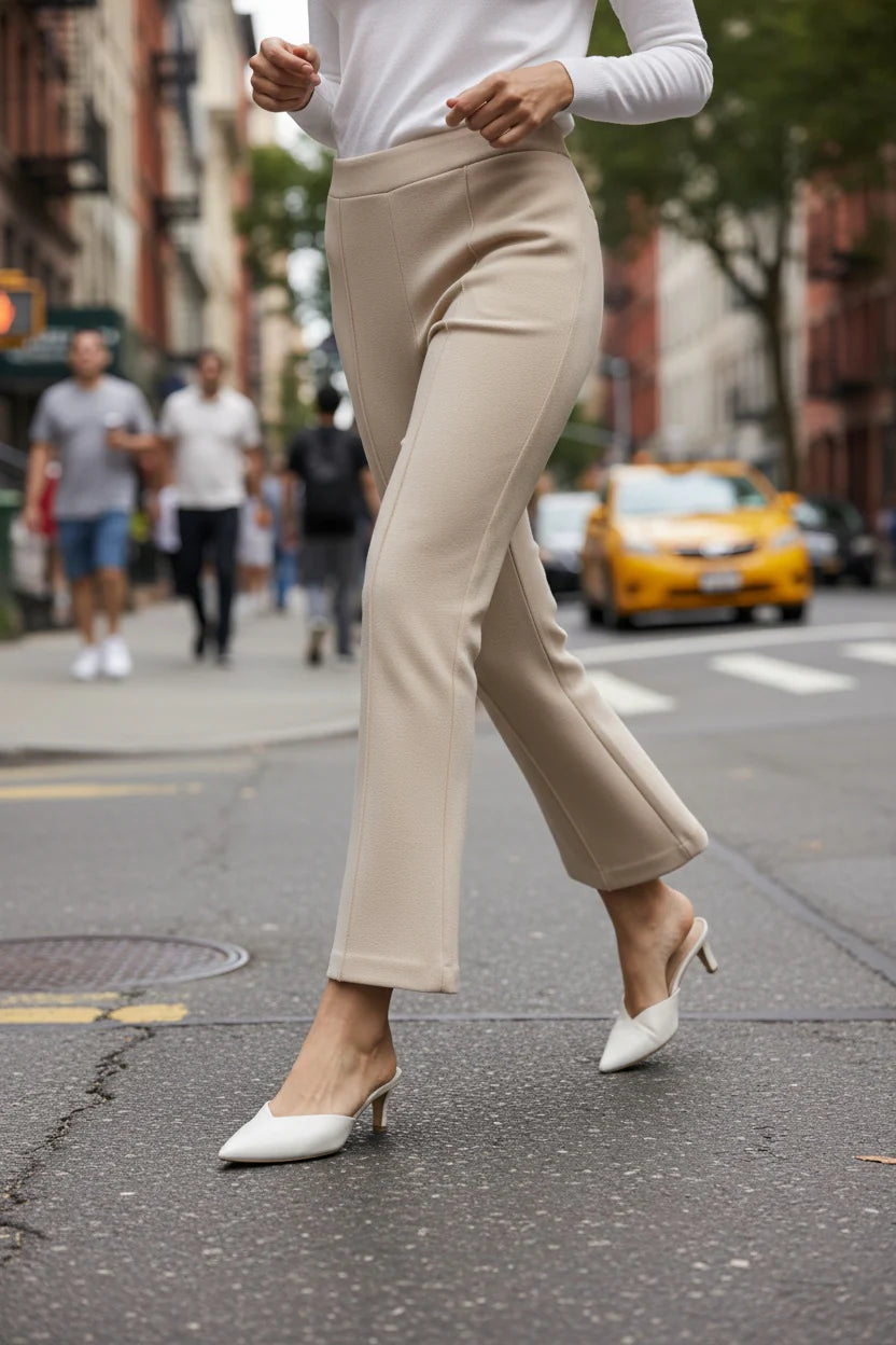 Minnie Rose - Viscose Kick Flare Pant - Brown Sugar