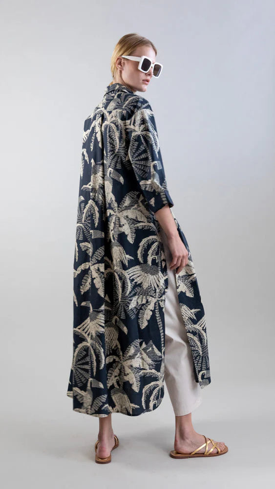 Tropic Sketch Longline Tunic with Belt