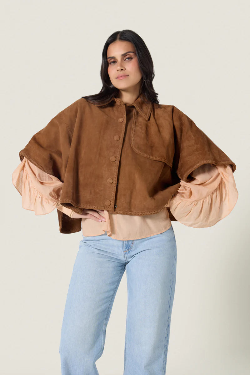 Scarlett Poppies Vontel Cape in Camel