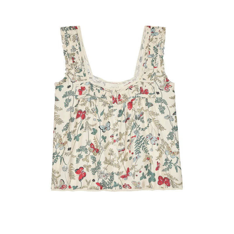 The Great - Victorian Pleat Tank - Floating Butterfly