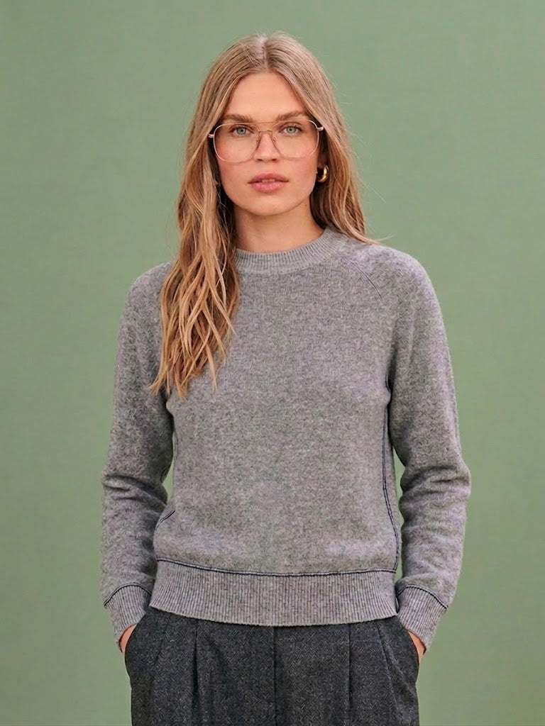 Jumper1234 - Double Face Sweat - Grey/Navy