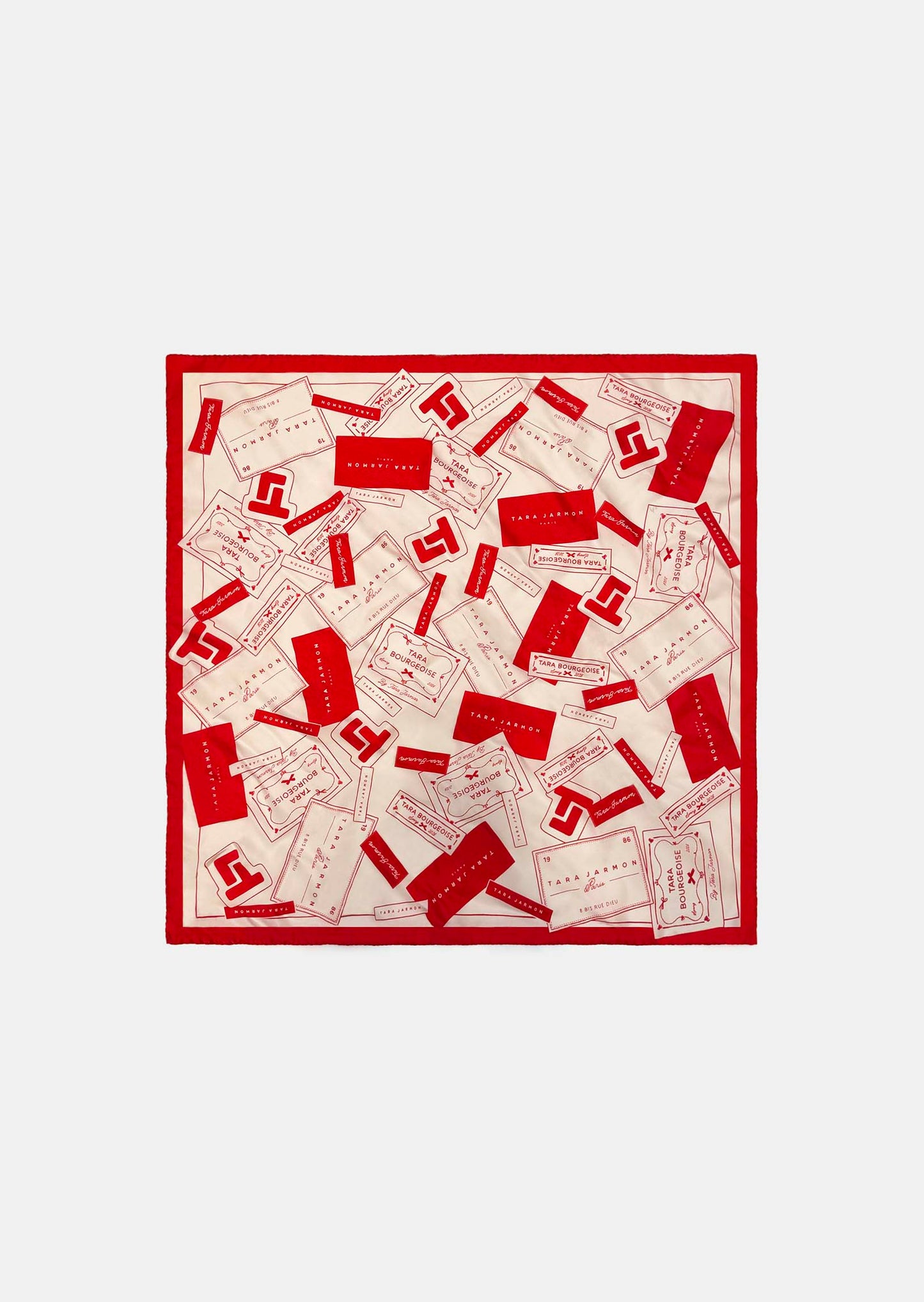 Tara Jarmon - Eline Scarf - Red Silk Print