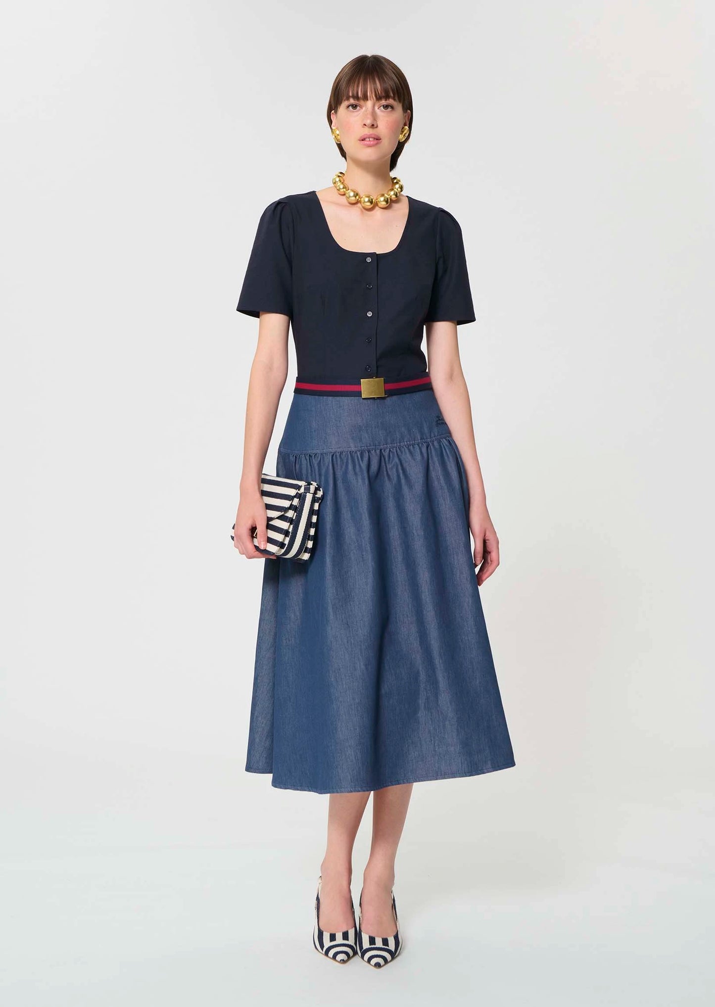 Tara Jarmon - Jude Skirt - Light Blue Denim