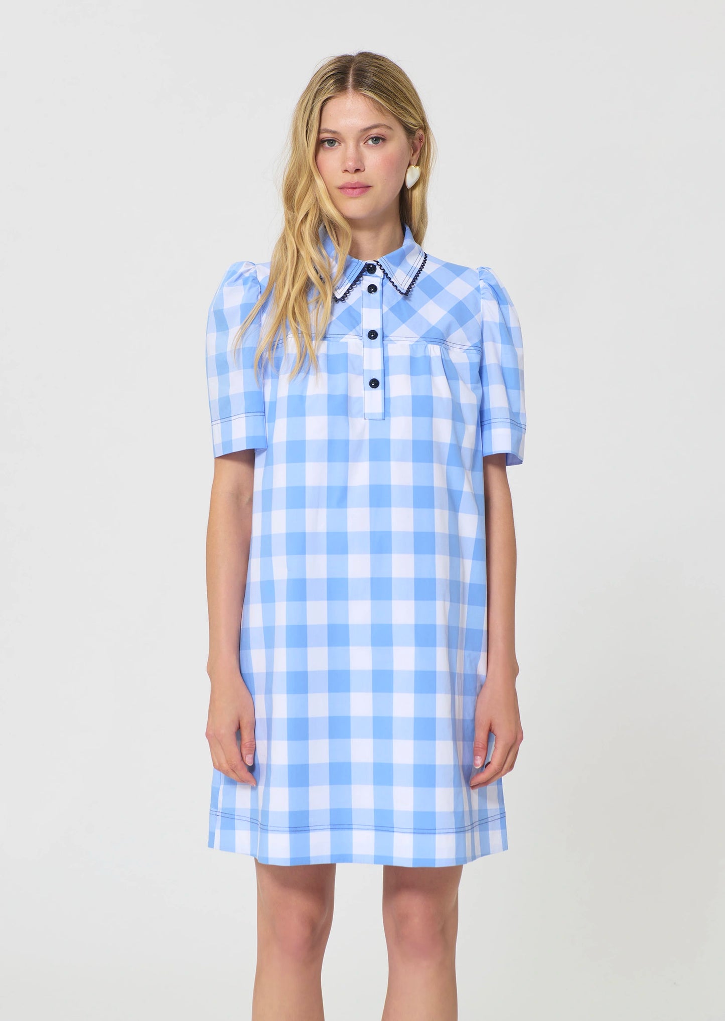 Tara Jarmon - Roddy Dress - Sky Blue Gingham