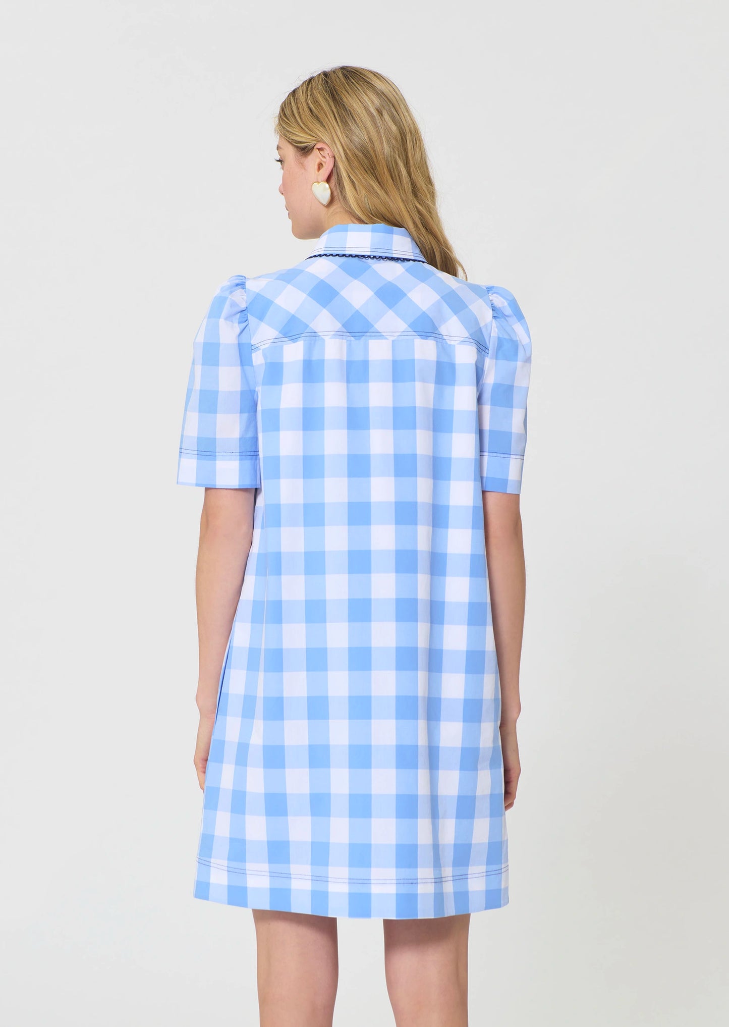 Tara Jarmon - Roddy Dress - Sky Blue Gingham