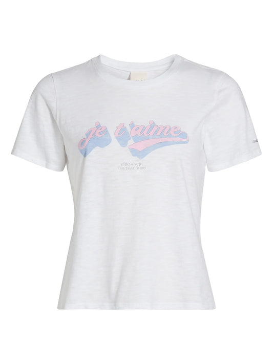 Cinq a Sept - Je T'aime Logo Tee - White Multi