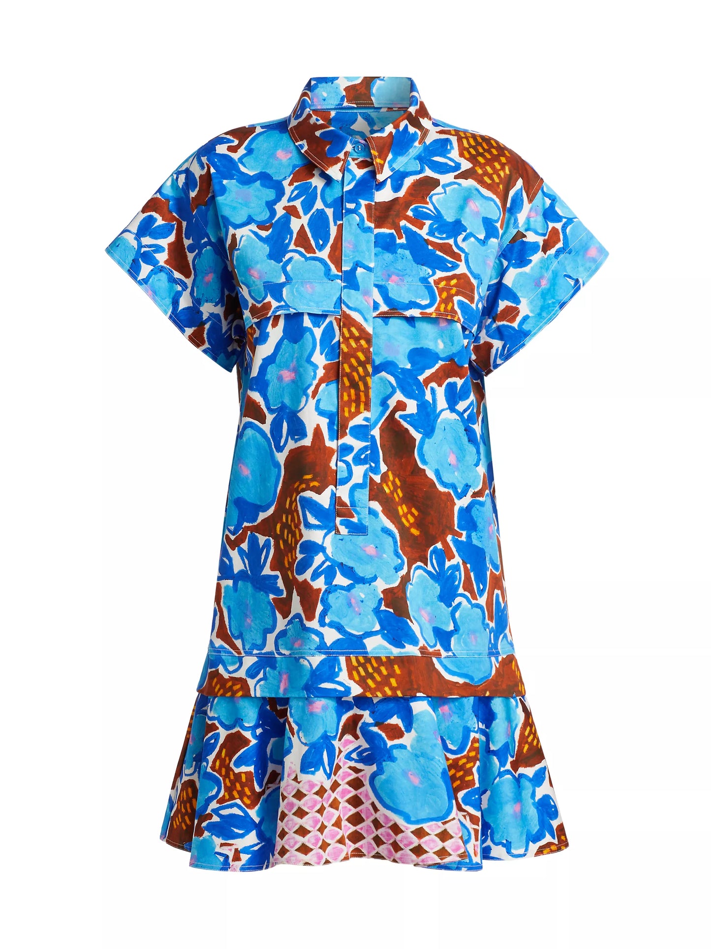 Hunter Bell - Addison Floral Cotton Mini Shirtdress