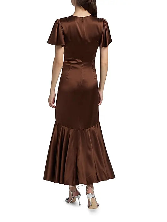 Cinq a Sept Kordyn Dress in Dark Sepiai