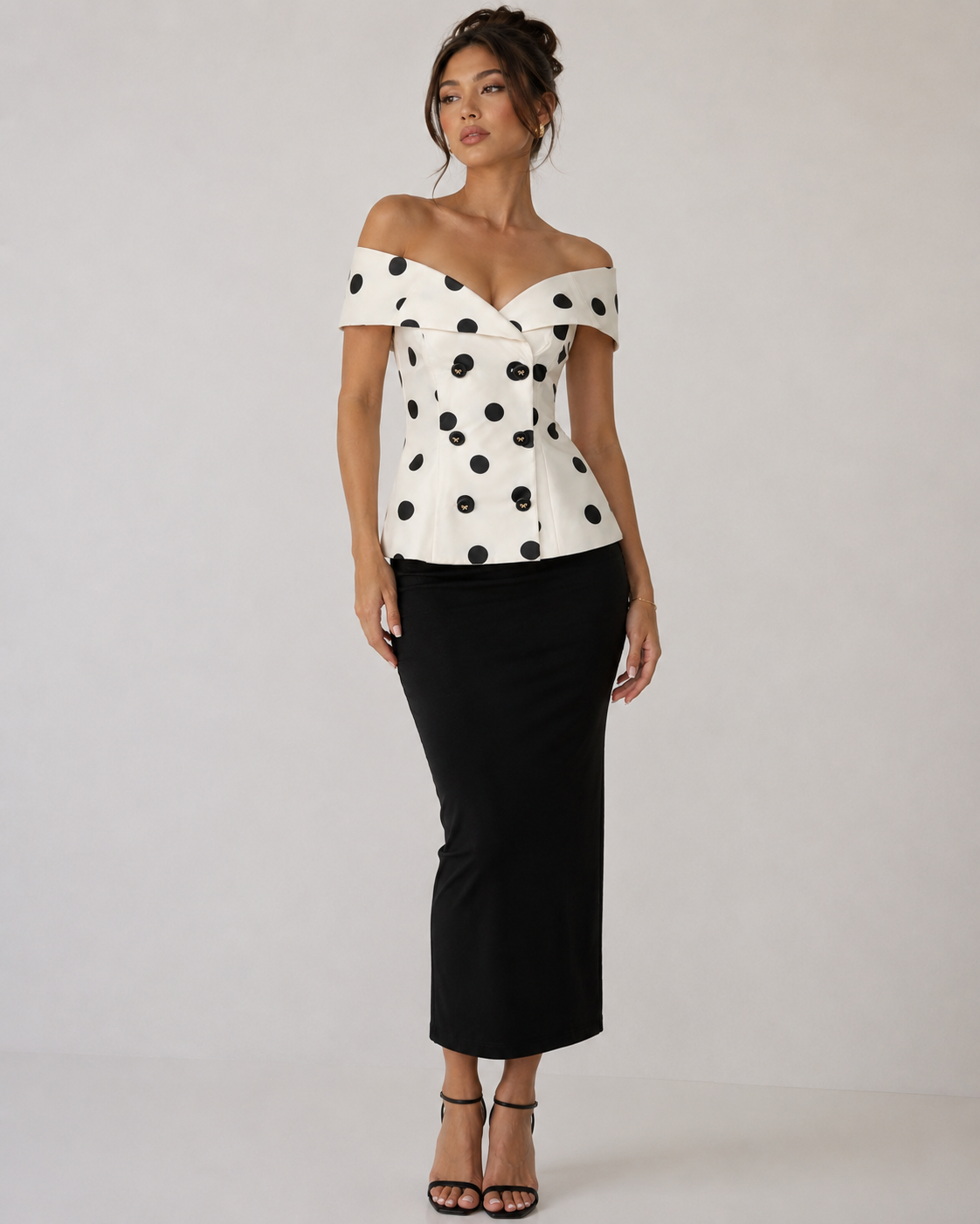 Rebecca Vallance - Bacio Top - Black Spots
