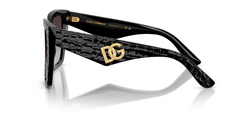 Dolce&Gabbana - 0DG4438 - Black Texture w/Grey Gradient Lens