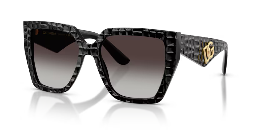 Dolce&Gabbana - 0DG4438 - Black Texture w/Grey Gradient Lens